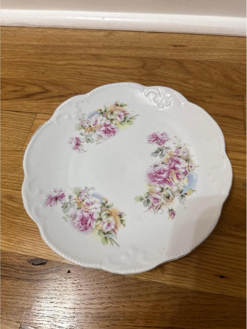 Vintage Floral Plate